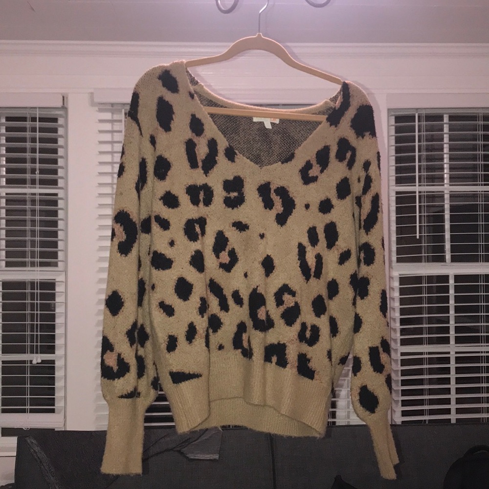 Oversized Nordstrom Leopard Sweater